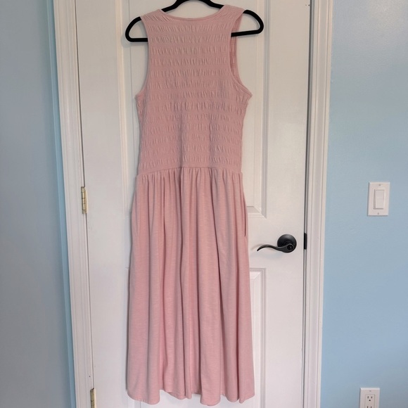 NWT Universal Thread Smocked Jersey Knit Maxi A-Line Dress - Pink XXL - Picture 3 of 6